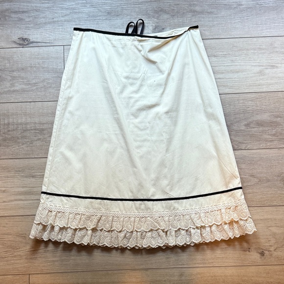 J. Crew Cream Skirt with Lace Hem - Picture 1 of 10